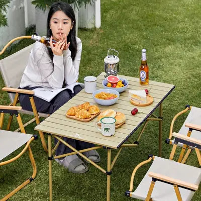 Table camping pliante	- CampingFoldingTable™ - Doré