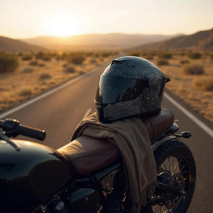 Casque de Moto - FullRideHelmet™ - Gris Foncé
