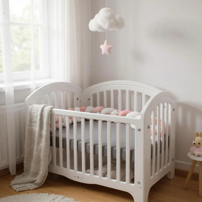 Tour de Lit Tressé - BraidBumper™ - Rose Tendre