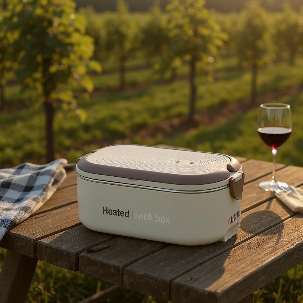 Lunch Box Chauffante - InoxHeatMeal™ - Kaki