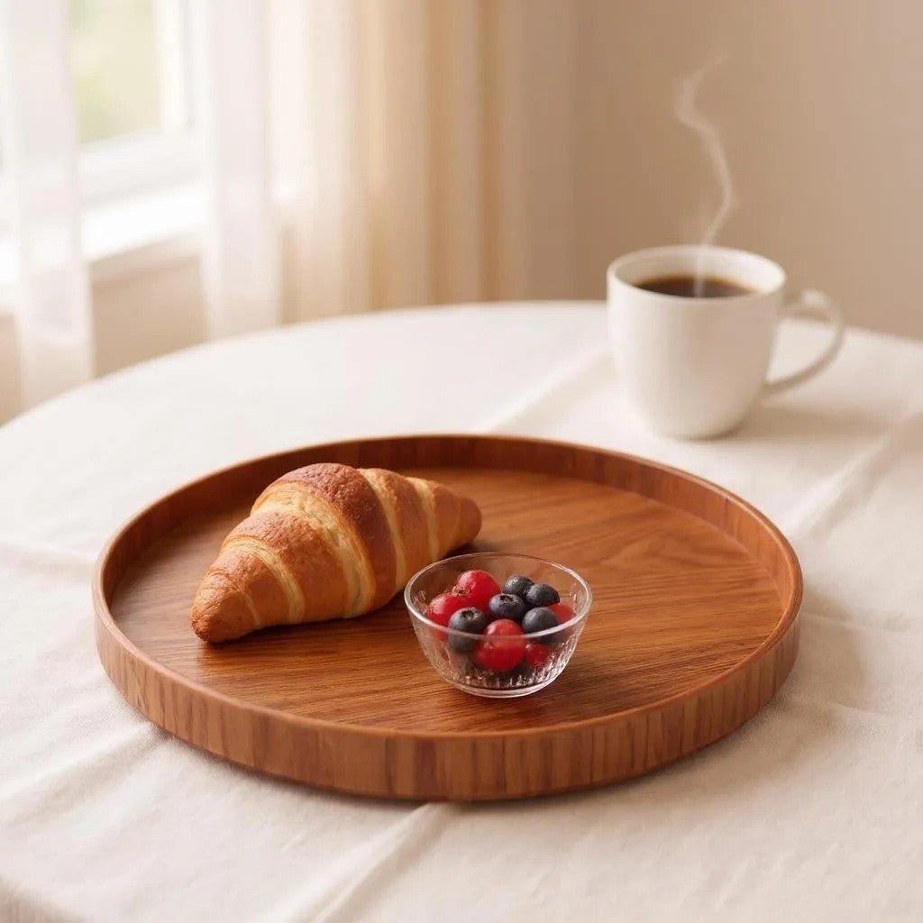 Plateau de Service - WoodCircleTray™ - Marron