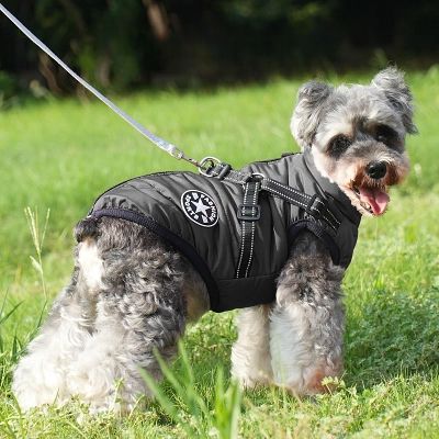 imperméables pour chiens - HarnessDogJacket™ - Noir