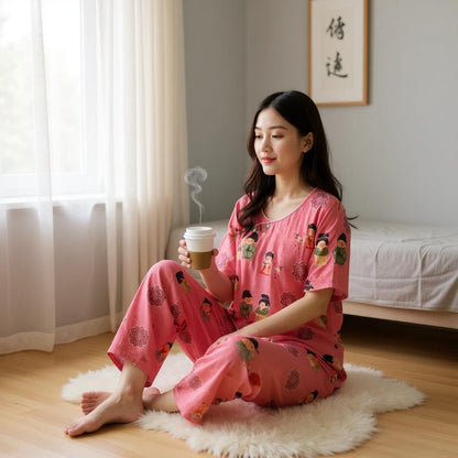 Pyjama Femme - CozyBambooPajama™ - Rose Foncé