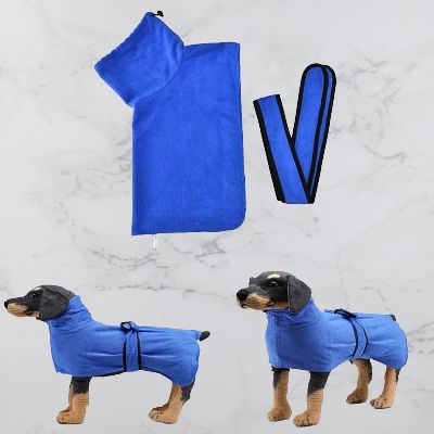 Peignoir pour Chien - DogBathTowel™ - Bleu