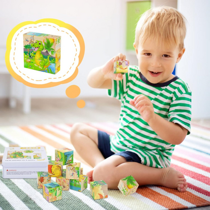 Puzzle en Bois - CubeMontessori™ - Dinosaures
