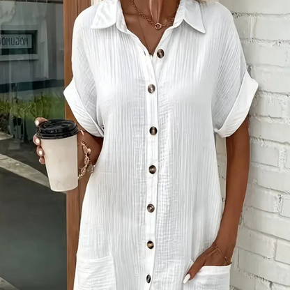 Robe d'Été Femme - LinéaDress™ - Blanc