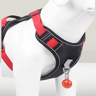 Harnais pour chien - DogReflectiveHarness™ - Rouge