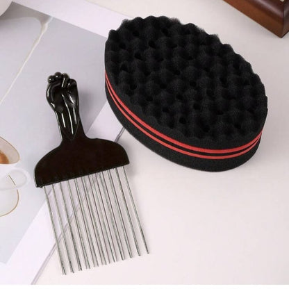 Brosse Cheveux Bouclés - CurlStylingSet™ - Rose avec Peigne