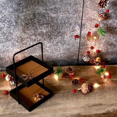 Présentoir à Bijoux - NordicJewelryStand™ - Carré Marron