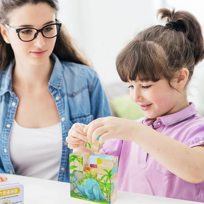 Puzzle en Bois - CubeMontessori™ - Dinosaures