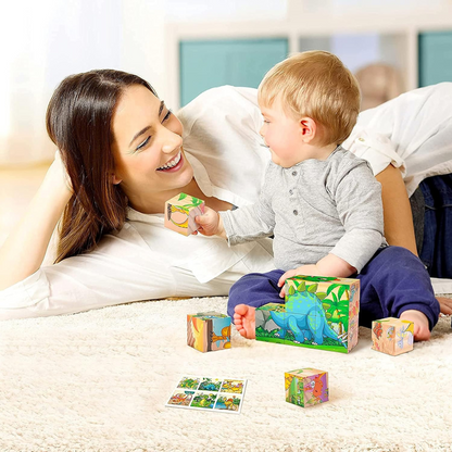 Puzzle en Bois - CubeMontessori™ - Dinosaures