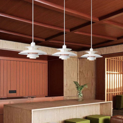 Lustre Plafond - UmbrellaLED™ - Blanc & Rose