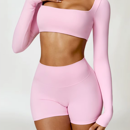 Ensemble de Sport Femme - AeroSet™ - Short Rose Pastel