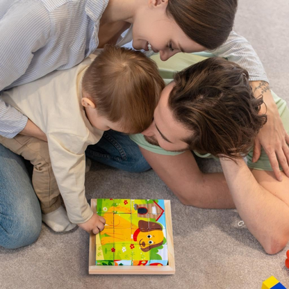 Puzzle en Bois - CubeMontessori™ - Animaux de la Ferme