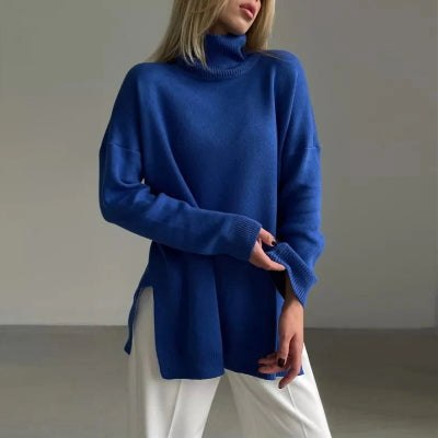Pull - CozyTurtleneck™ - Bleu Roi