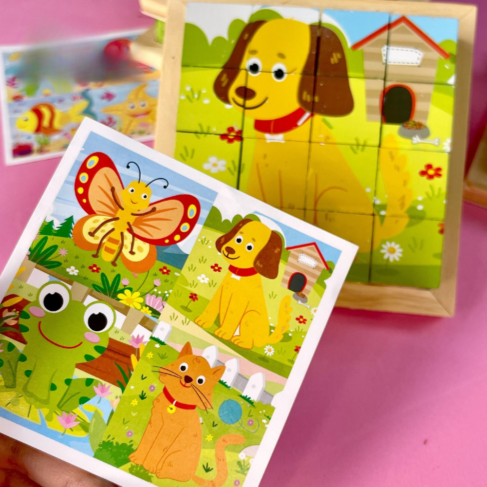 Puzzle en Bois - CubeMontessori™ - Animaux de la Ferme