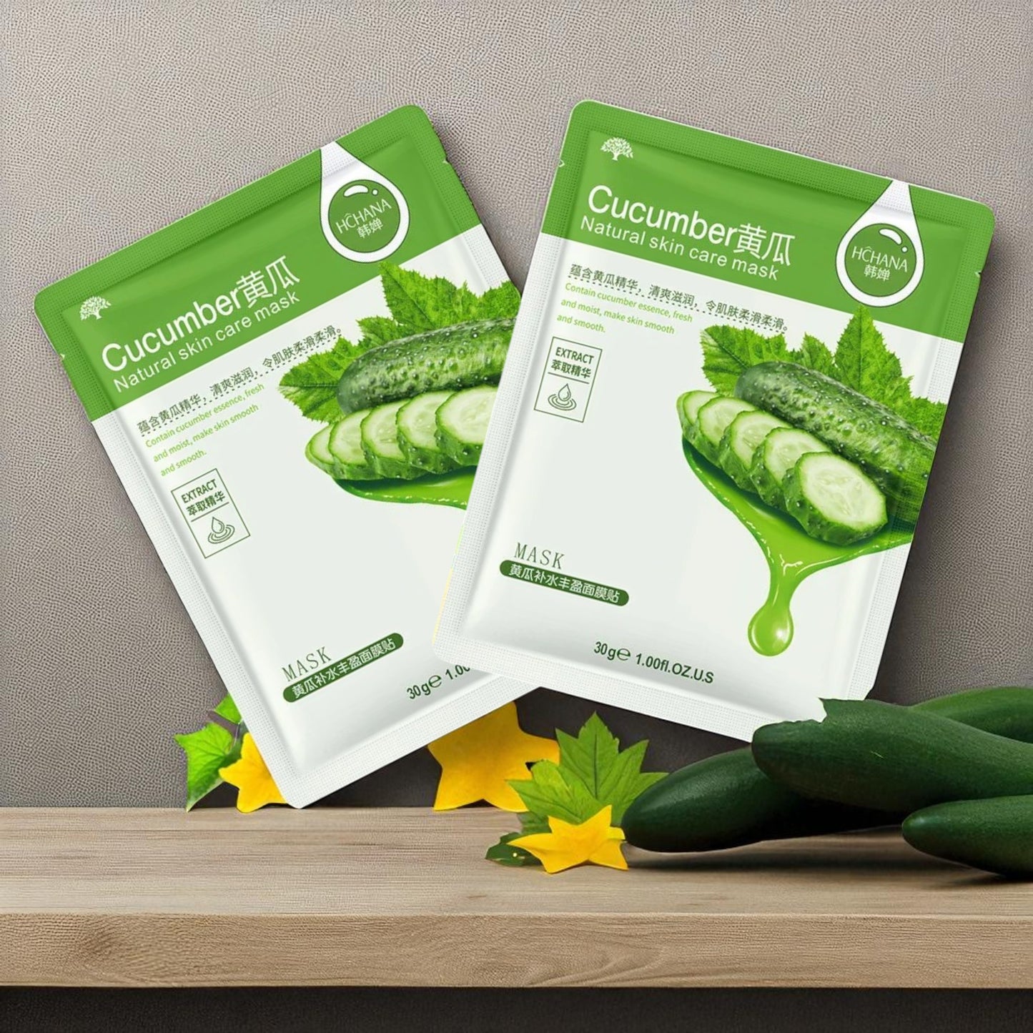 Masque Facial - GlowSkinSheet™ - Concombre