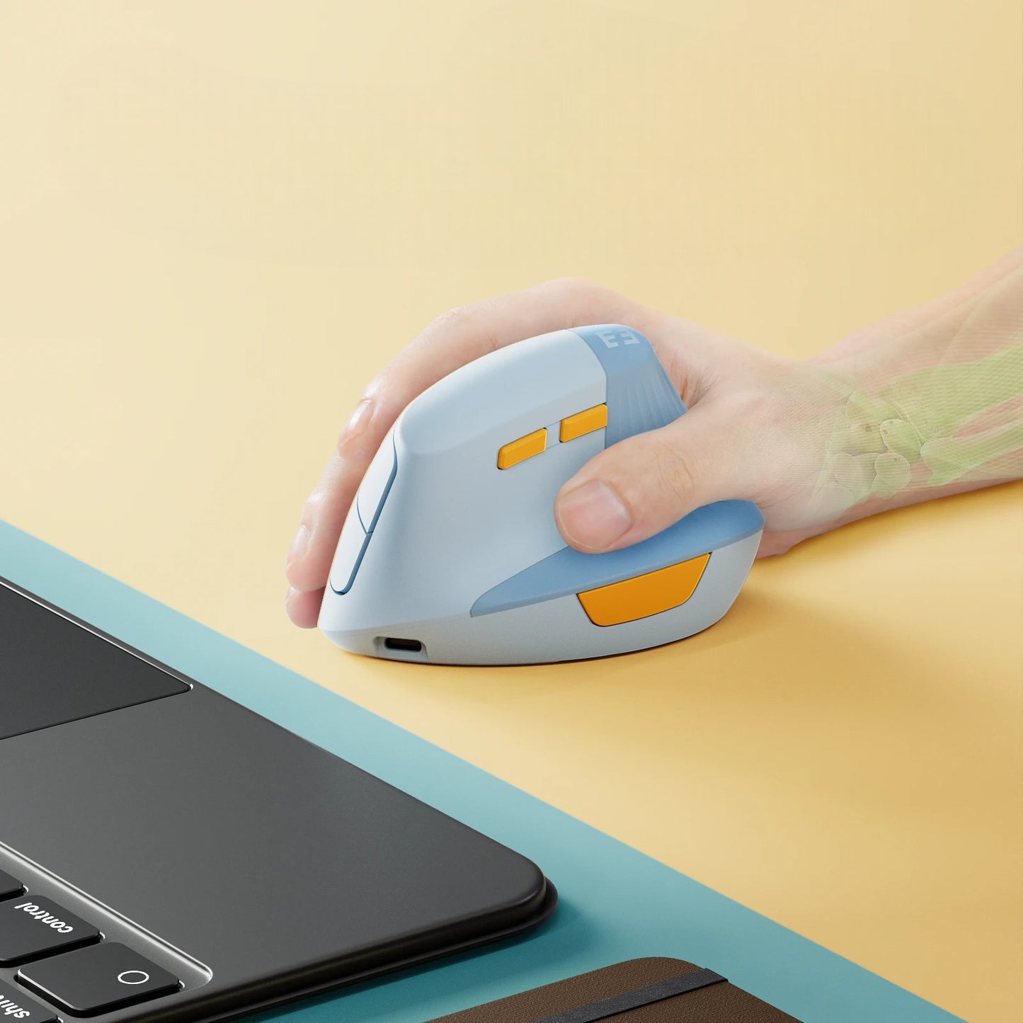 Souris Verticale - ErgoClickPro™ - Bleu