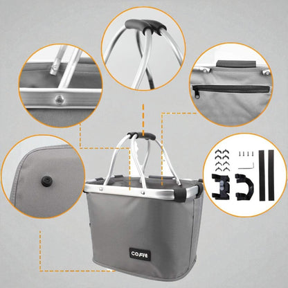 PANIER VELO POUR CHIEN	- PetRideBasket™ - Rectangle Gris