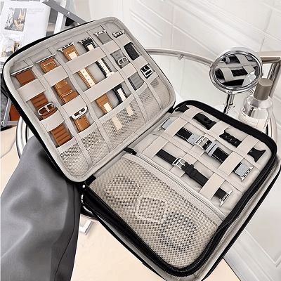 Sac de Rangement pour Bracelets de Montre - WatchStrapCase™ - Noir