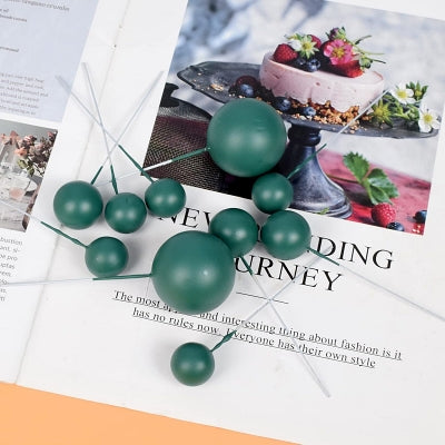 Décoration gâteau - BallCakeTopper™ - Vert foncé