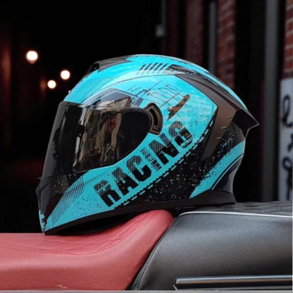 Casque de Moto - FullRideHelmet™ - Bleu Ciel