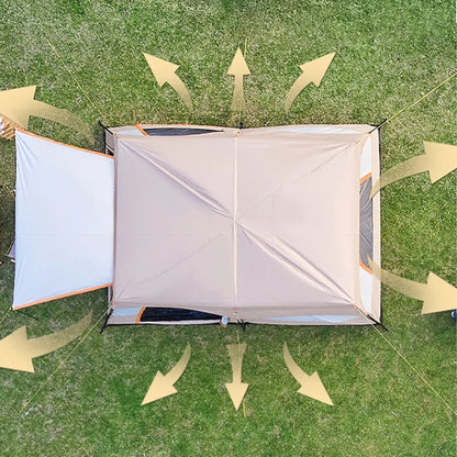 Tente de Camping - AllSeasonTent™ - Beige & Orange