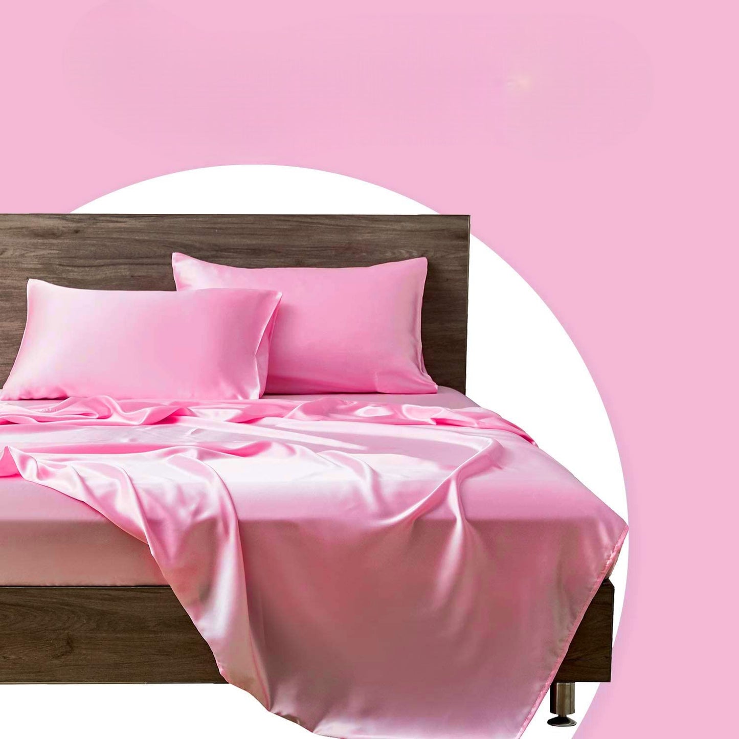 Taie d'Oreiller en Satin - SatinDreamPillow™ - Rose