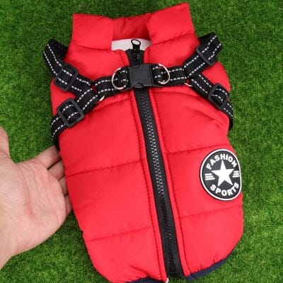 imperméables pour chiens - HarnessDogJacket™ - Rouge