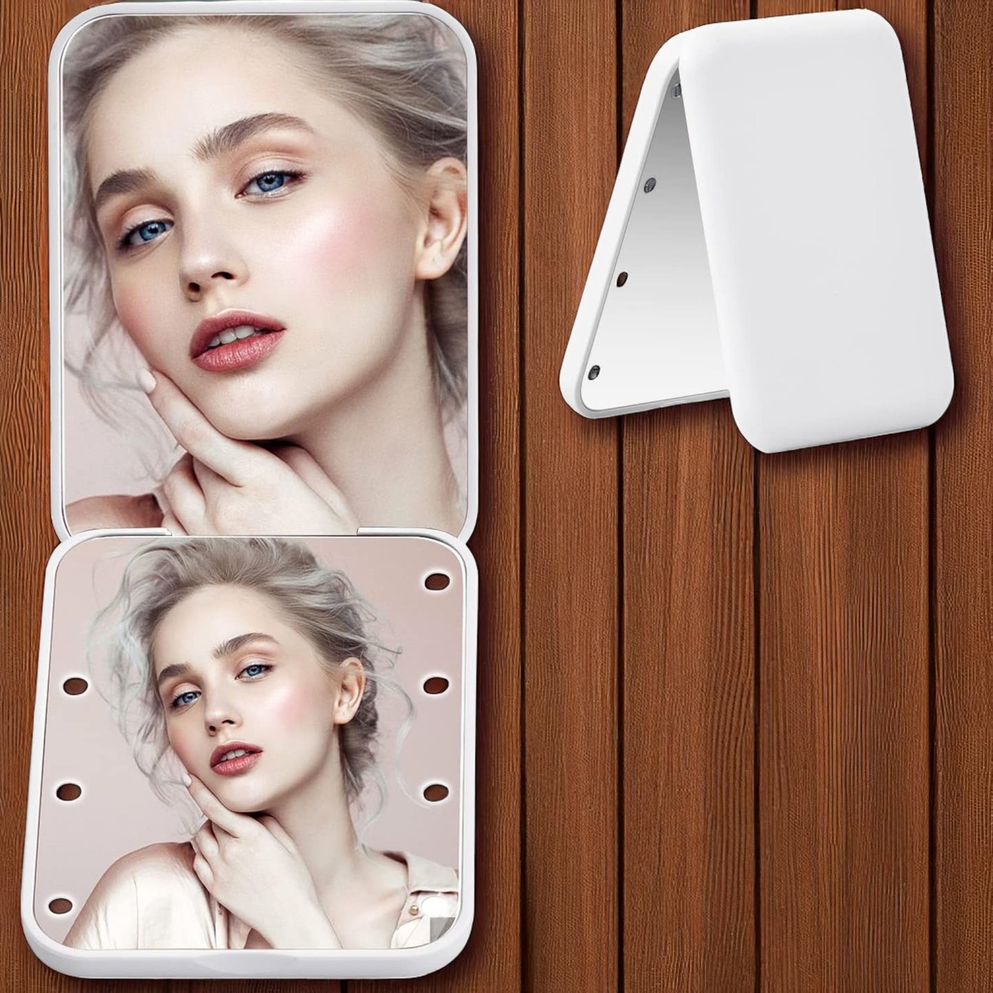 Miroir de Poche - GlowMiniMirror™ - Blanc