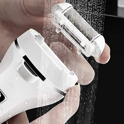 Râpe pour Pieds Électrique - PediPro™ - Blanc Argenté