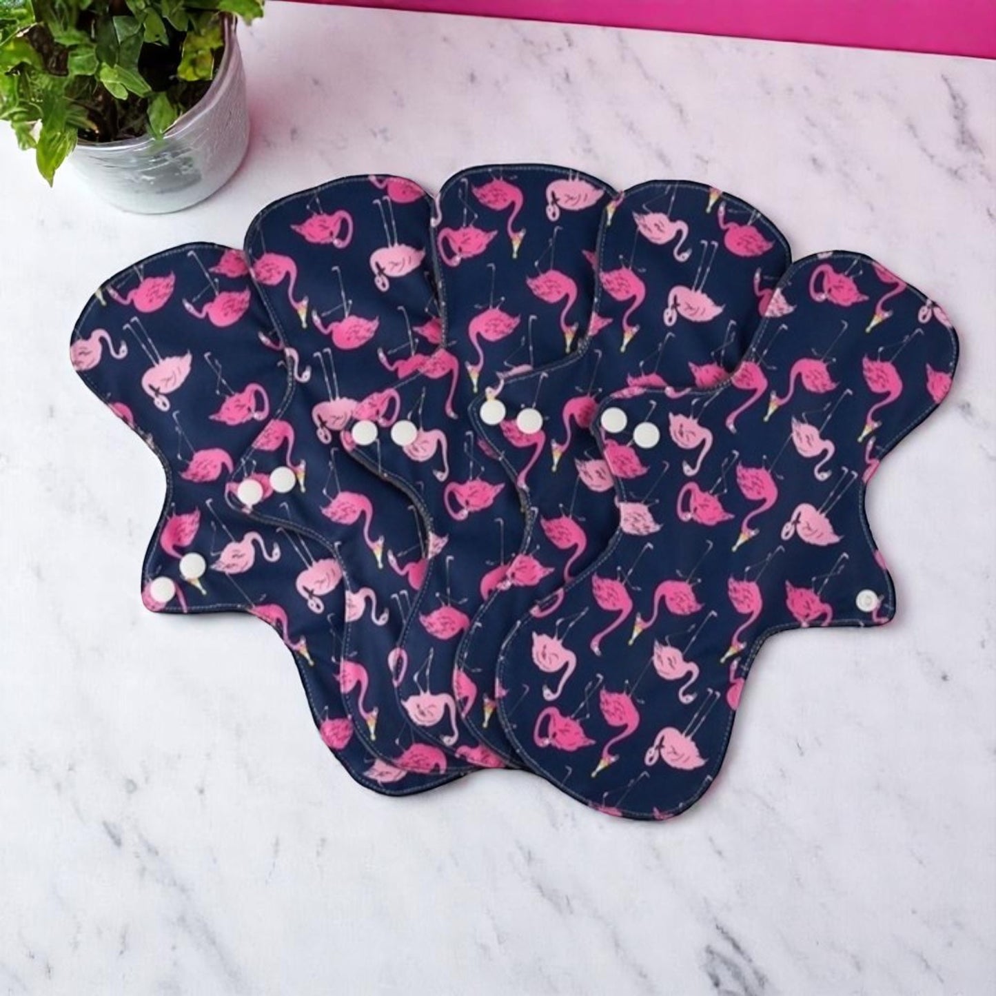 Serviette Hygiénique Lavable - EcoReusablePads™ - Flamingo