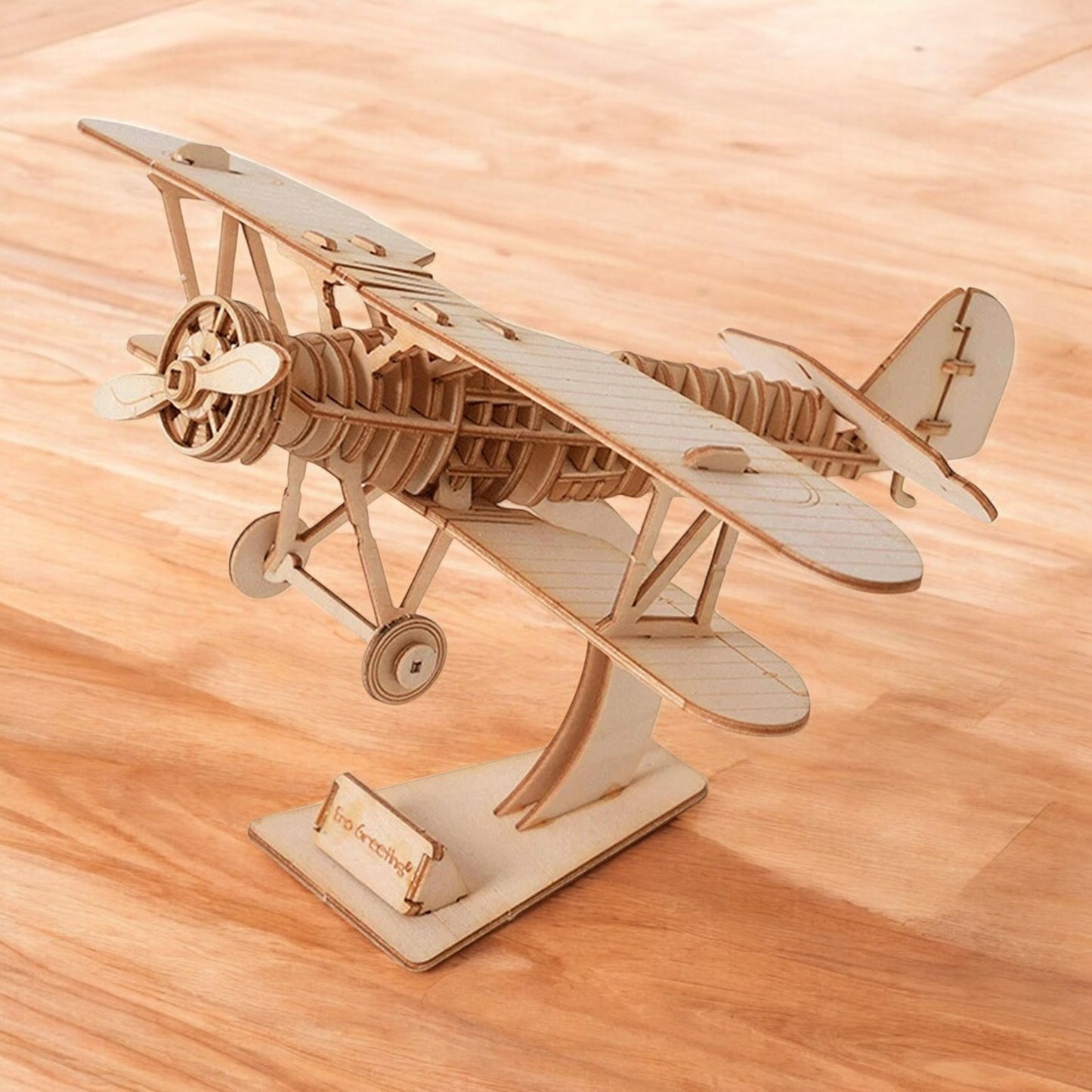 Puzzle 3D en Bois - WoodGenius™ - Biplan