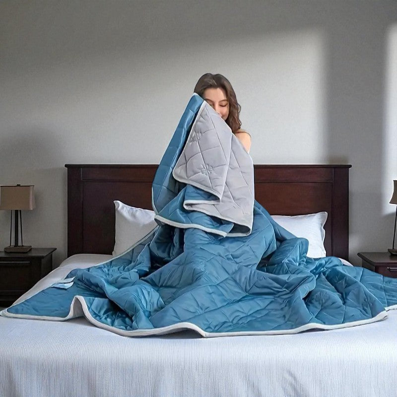 Couette d'Été - ChillBreezeComforter™ - Bleu