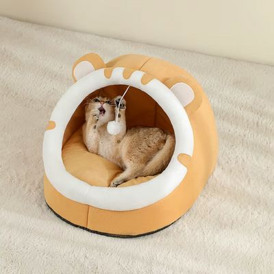 Niche pour Chat - CozyCatBed™ - Jaune