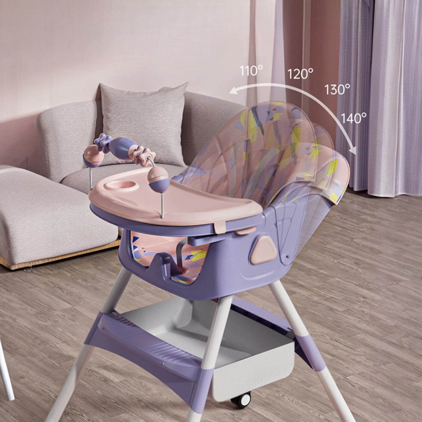 CHAISE POUR BEBE - GrowSeat™ - Rose & Violet