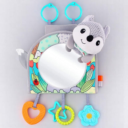 Miroir Voiture pour Bebe - SafeViewBabyMirror™ - Loup Gris