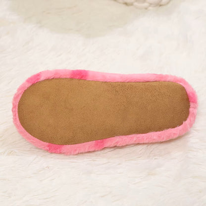 Pantoufles Femme - CozyWarmSlippers™ - Rose Fuchsia à Pois Roses