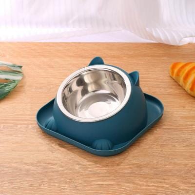 Gamelle Chat - CatTiltProof™ - Bleu