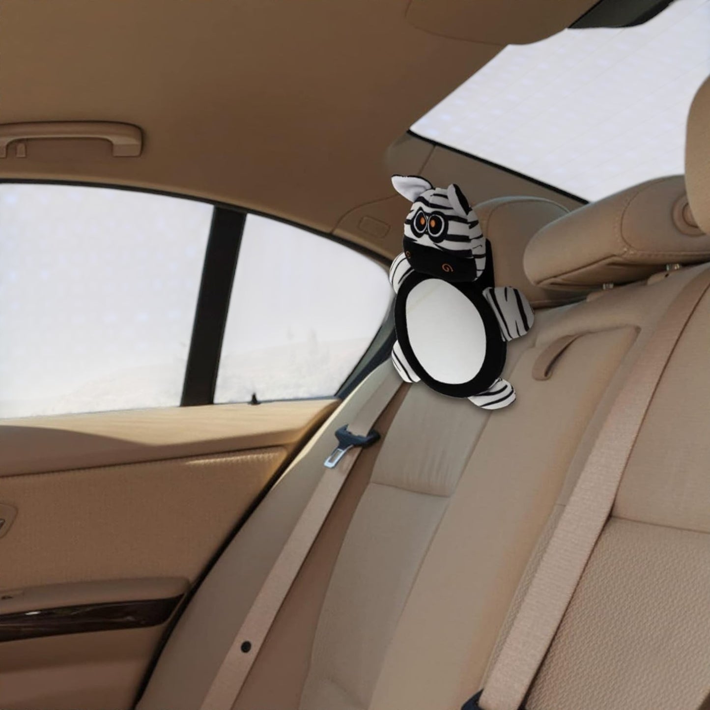 Miroir Voiture pour Bebe - SafeViewBabyMirror™ - Zèbre