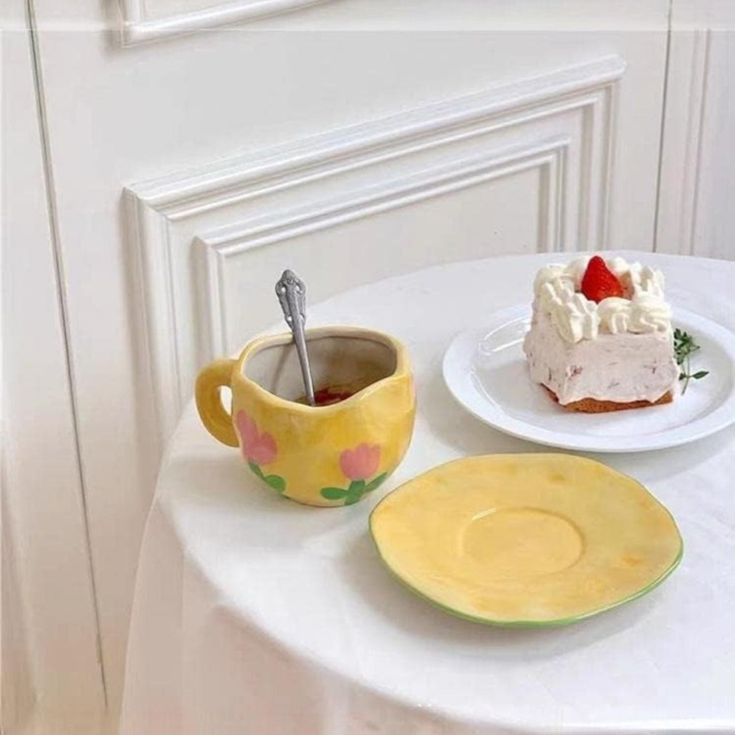 Tasse à Café - CozyBloomCup™ - Tulipe Jaune