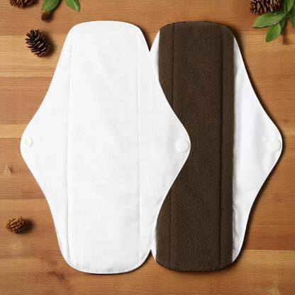 Serviette Hygiénique Lavable - EcoReusablePads™ - Blanc