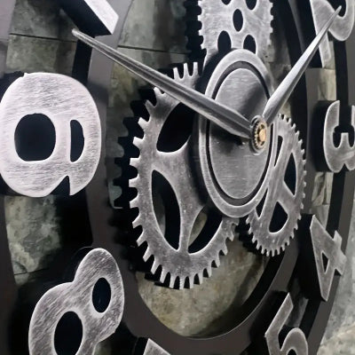 Horloge Murale - RetroWallClock™ - Argent