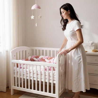 Tour de Lit Tressé - BraidBumper™ - Rose Poudré