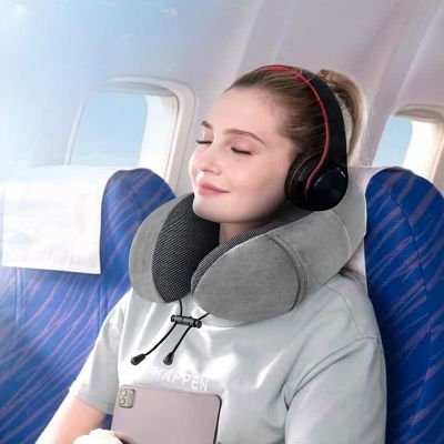 Oreiller ergonomique cervical - MemoryFoamNeckPillow™ - Gris