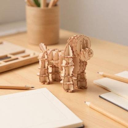 Puzzle 3D en Bois - WoodGenius™ - Caniche