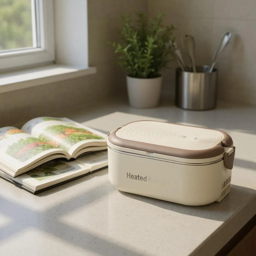 Lunch Box Chauffante - InoxHeatMeal™ - Kaki