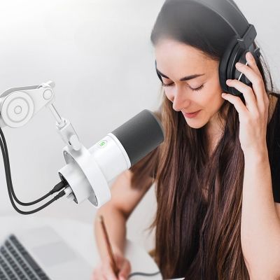 Microphone usb - DynamicMicrophone™ - Blanc