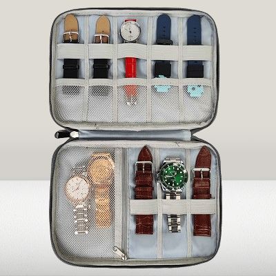 Sac de Rangement pour Bracelets de Montre - WatchStrapCase™ - Noir