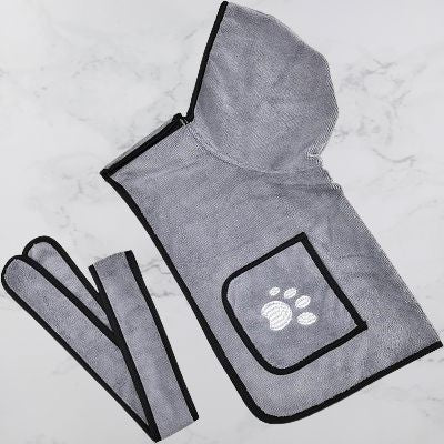Peignoir pour Chien - DogBathTowel™ - Gris